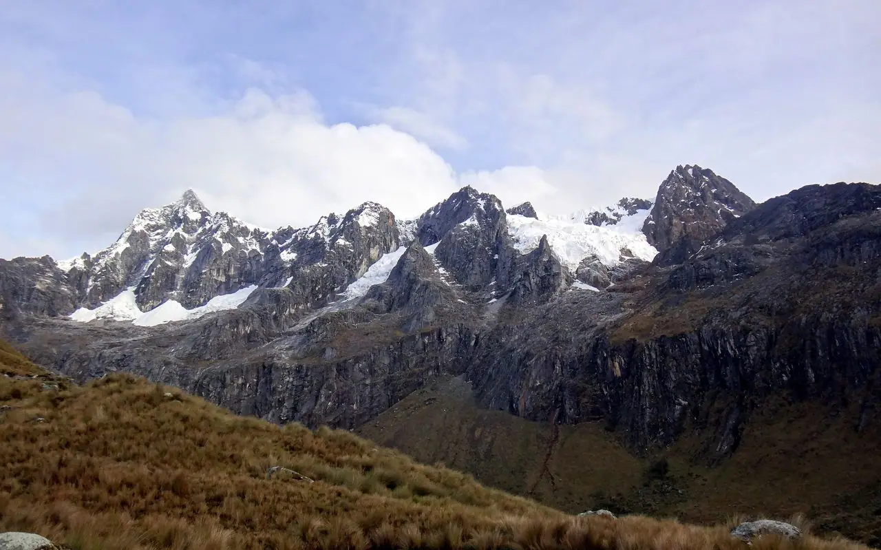Cordillera Blanca peaks during the Santa Cruz trek